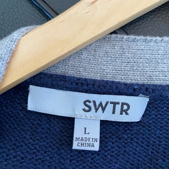 Womens color block cotton cardigan size L - Picture 3 of 3